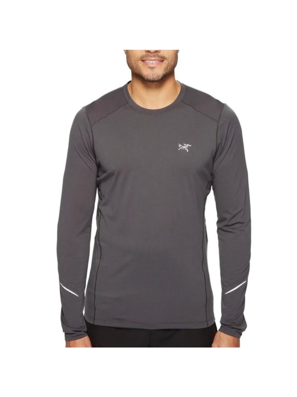Arc'teryx Motus Crew Neck Long Sleeve Running Shirt - Gray Top - Size XL